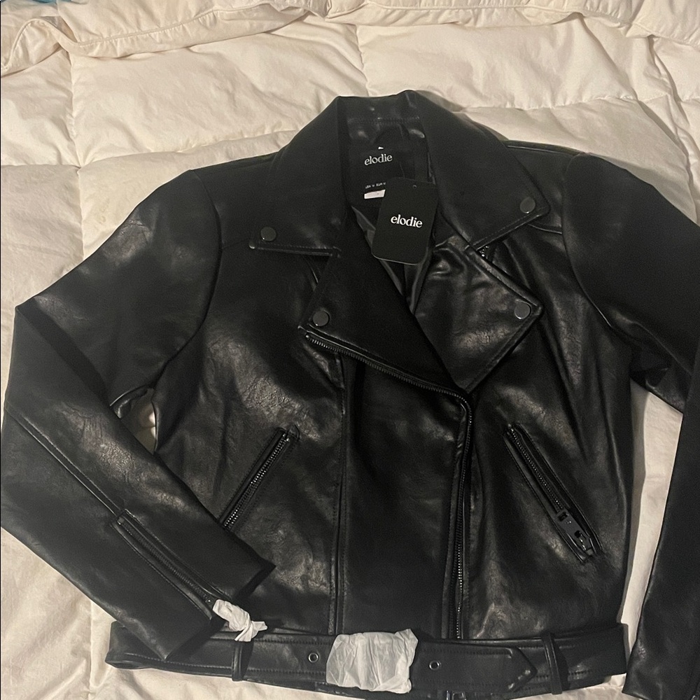 Elodie Black Leather Jacket